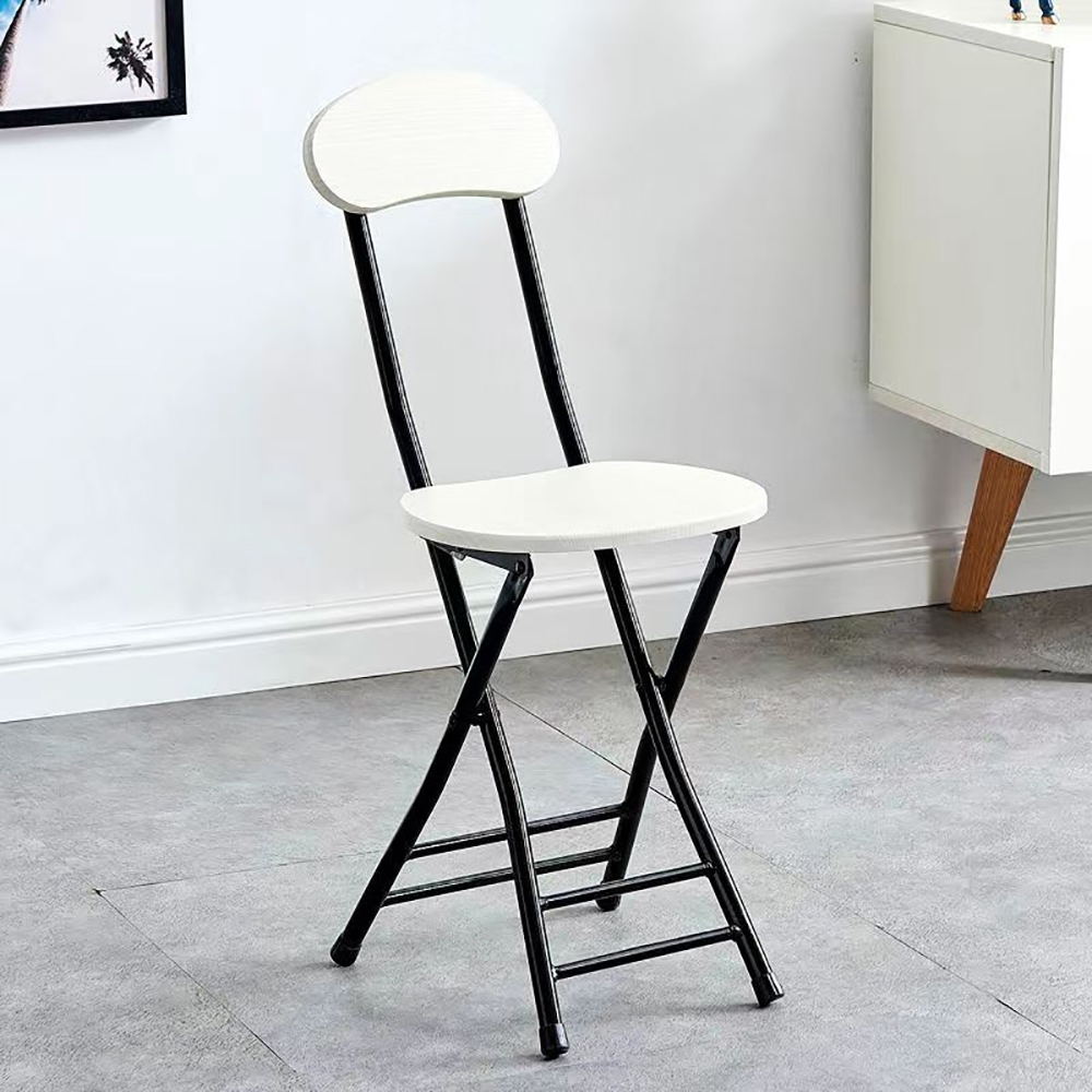 미니 접이식 의자 2p세트(화이트+블랙)