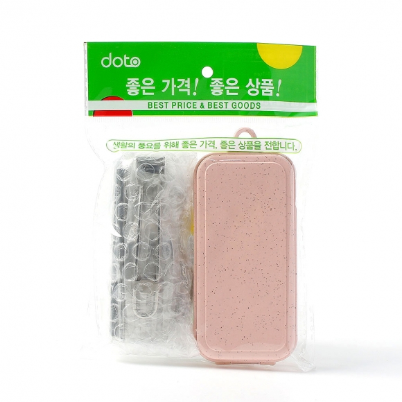 하이캠핑 접이식 수저 포크 세트(핑크)