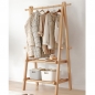 느티나무 2단선반 스탠드 옷걸이(60cm) (오크)