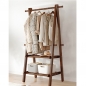 느티나무 2단선반 스탠드 옷걸이(100cm) (월넛)
