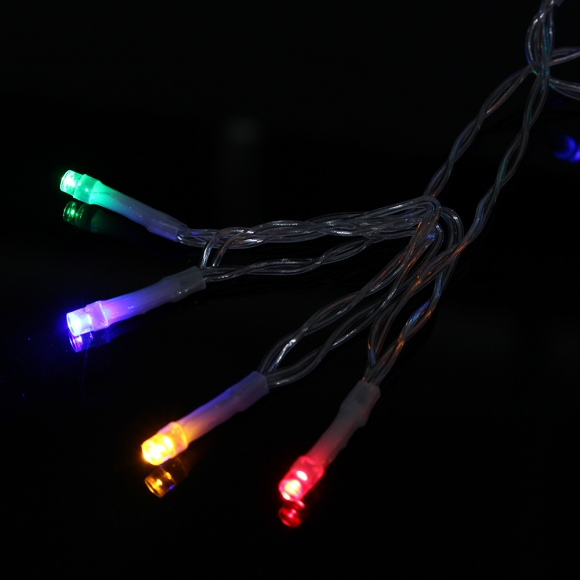 [은하수] LED 100구 투명선 USB 줄전구(10m) (컬러) (리모컨포함)