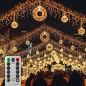 [은하수] LED 500구 투명선 USB 줄전구(50m) (웜색) (리모컨포함)