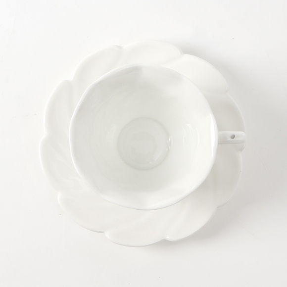 메르씨 꽃잎 도자기 커피잔 세트(180ml)  (디자인-T)