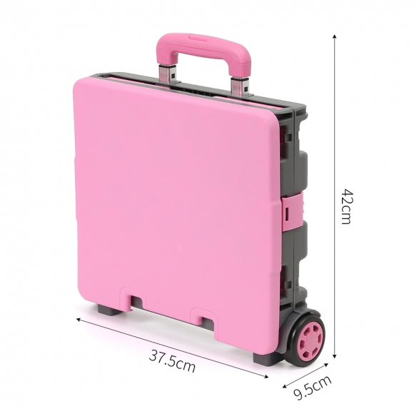 클라우드 접이식 쇼핑카트(42L) (그레이+핑크)