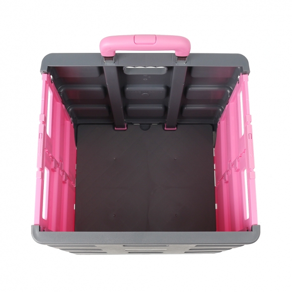 클라우드 접이식 쇼핑카트 (64L) (그레이+핑크)