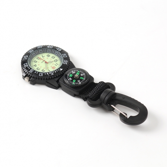 액티비티 카라비너 야광 스포츠 시계(블랙)