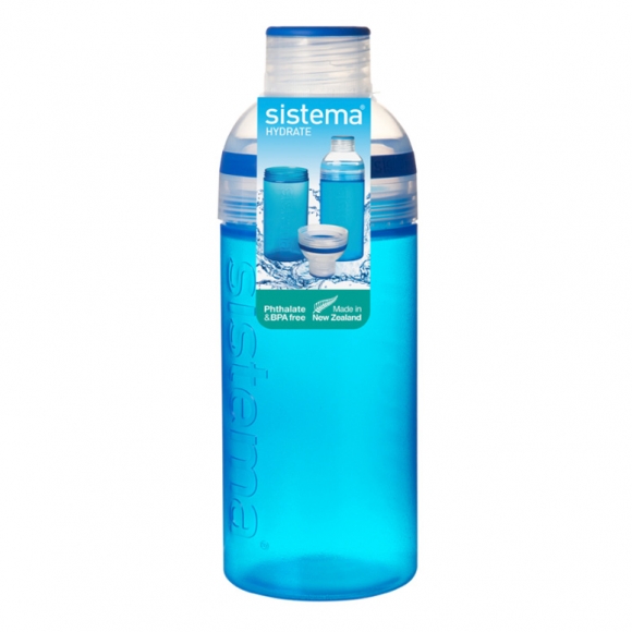 [뉴질랜드 시스테마] 스크류 탑 트리오 물병 580ml (블루)