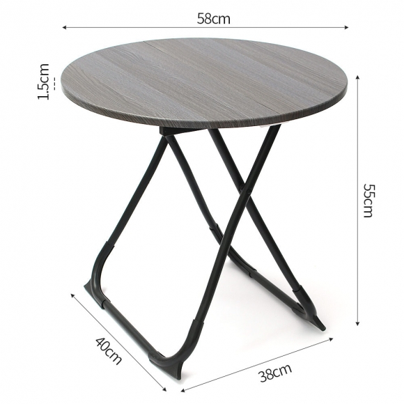 원형 접이식 테이블 60cm(그레이)