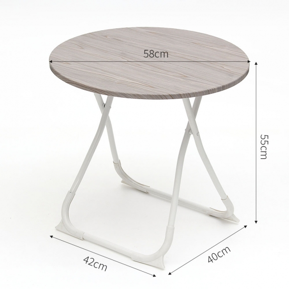 원형 접이식 테이블 60cm(오크)