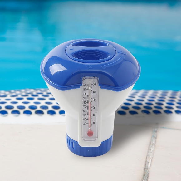 클린 수영장 염소 디스펜서 온도계(11x12cm)