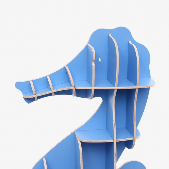 DIY 해마 동물모형 선반 책장(137x54cm) (블루)