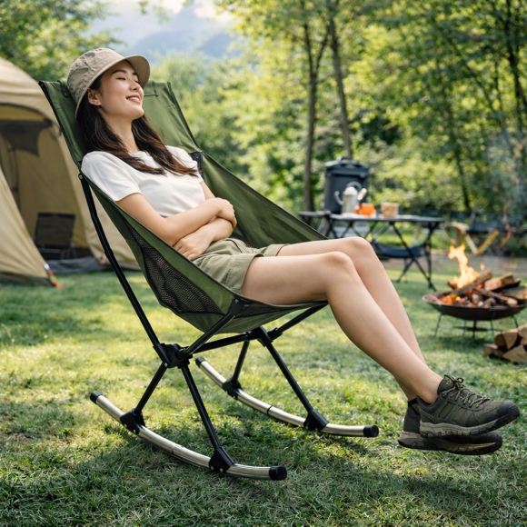 2WAY 릴랙스 스윙 캠핑의자(카키)