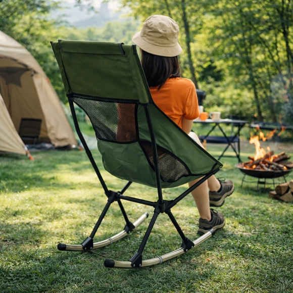 2WAY 릴랙스 스윙 캠핑의자(카키)