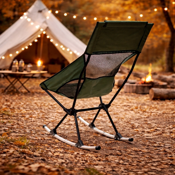 2WAY 릴랙스 스윙 캠핑의자(카키)