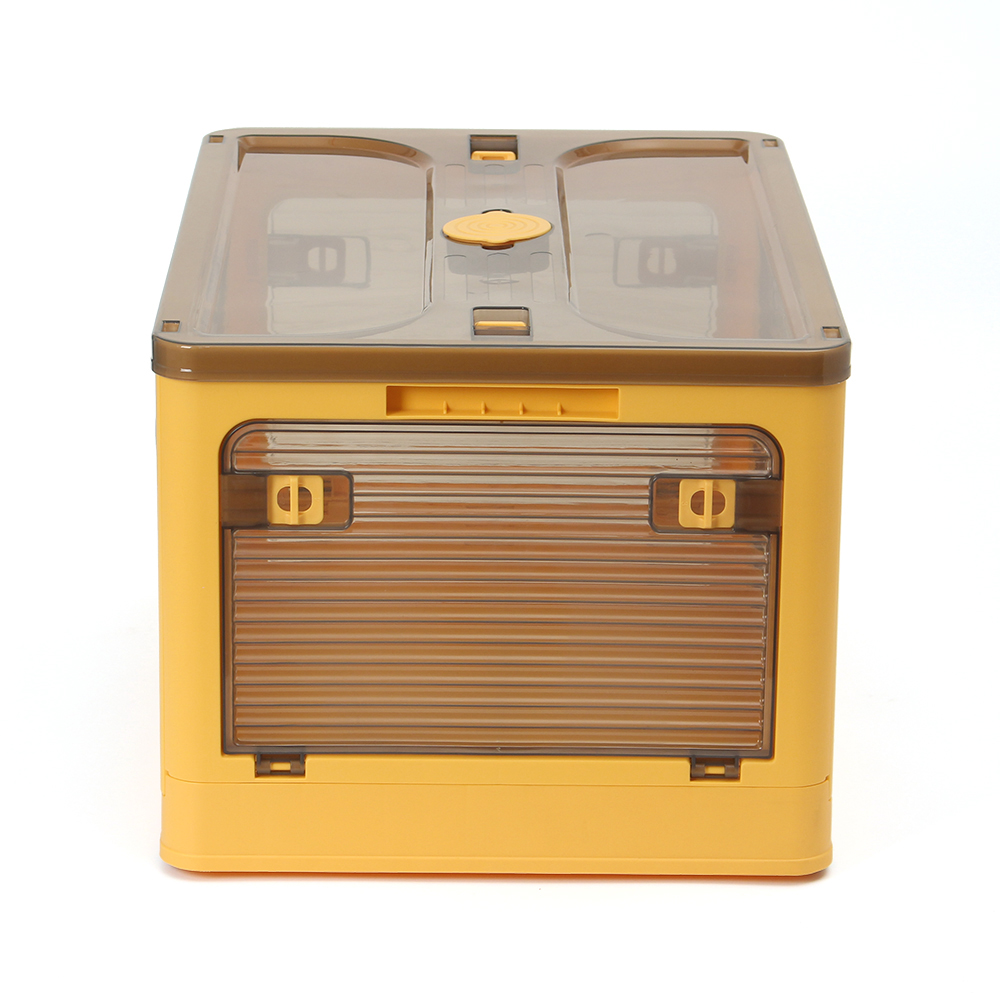 Oce 5gate 반투명 상자 접이식 바퀴 pp 박스 55L 옐로우 이동 수납장 다용도 옷 정리함 장난감 수납함