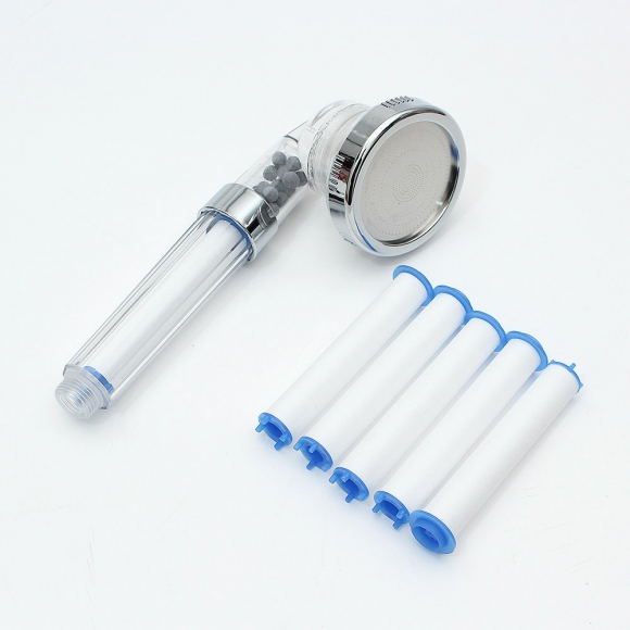 베러웰 3단 수압 필터 샤워기헤드+필터 5p세트(B타입)