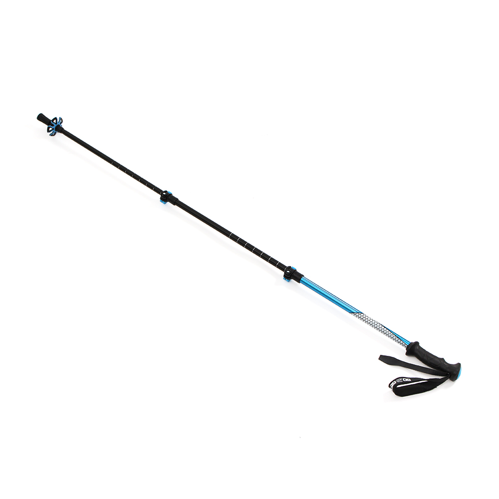 Oce 접이식 경량 등산 지팡이 135cm 블루 트래킹 스틱 산행 지팽이 3단 등산용 폴대