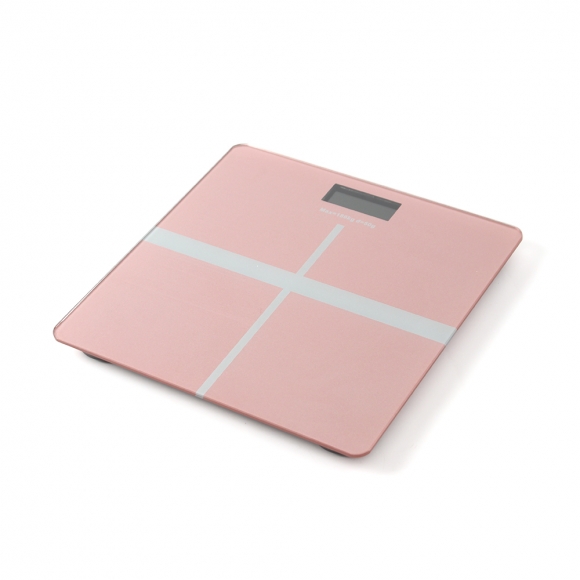 크로스 사각 디지털 체중계(핑크)