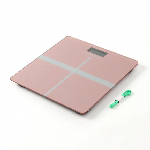 크로스 사각 디지털 체중계(핑크)