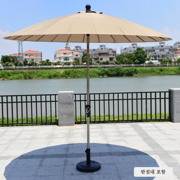 우산살 많은 단색 파라솔(2.5mx2.5m) (베이지)