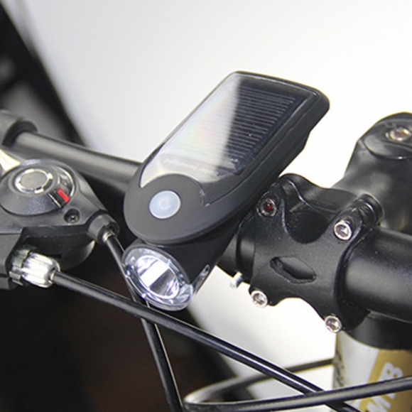 라이프 태양광충전 자전거 전조등(블랙)