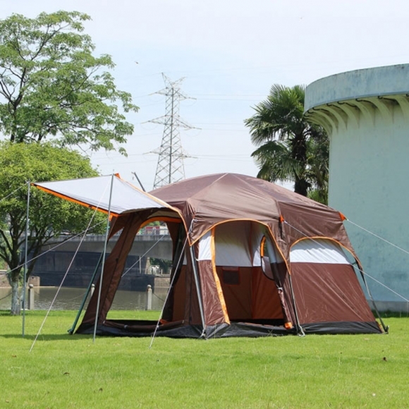 8인용 온가족캠핑 거실형 텐트(브라운)