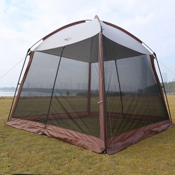 대형 야외 모기장 텐트(5~8인용) (브라운)