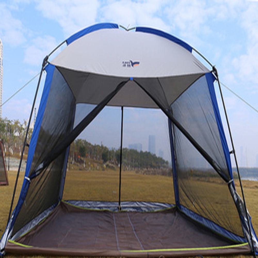 대형 야외 모기장 텐트/매트 세트(5~8인용) (블루)