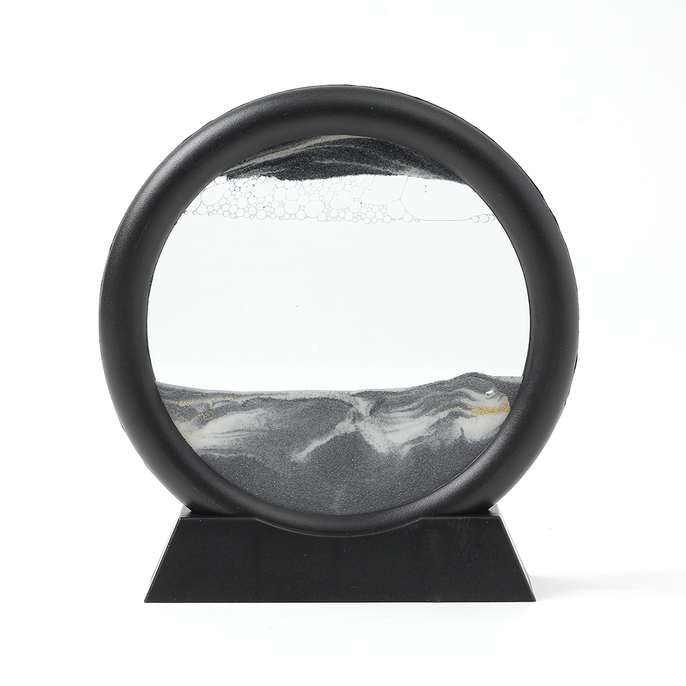 Oce 물과 공기 고운 모래 그림틀 블랙블랙 카페 오브제 움직인는 물 액자 인테리어 소품