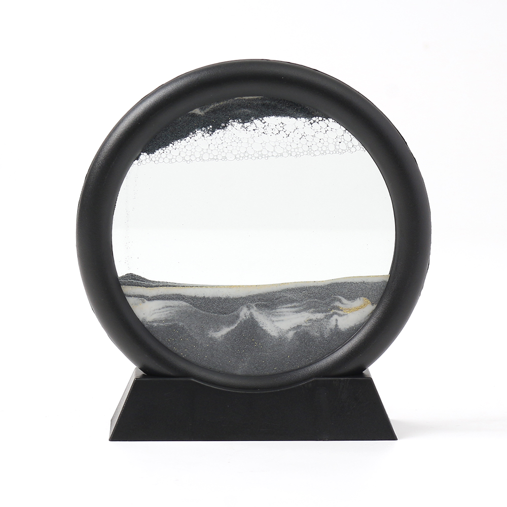 Oce 물과 공기 고운 모래 그림틀 블랙블랙 카페 오브제 움직인는 물 액자 인테리어 소품