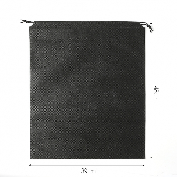 양쪽 스트링 부직포 파우치 20p세트(39x48cm) (블랙)