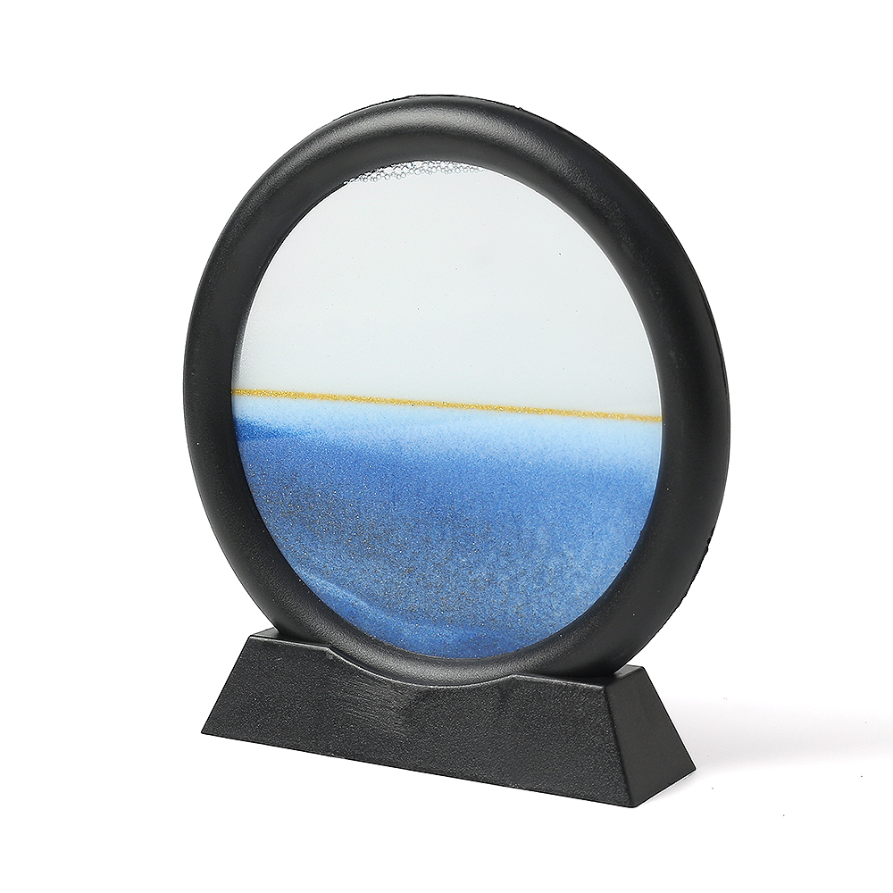 Oce 물과 공기 고운 모래 그림틀 블랙블루 움직인는 물 액자 릴렉스 앤틱 소품모래놀이 상자 카페 오브제