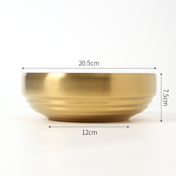 [쿠킹홈] 딜리키친 이중스텐 그릇(20.5cm) (골드)