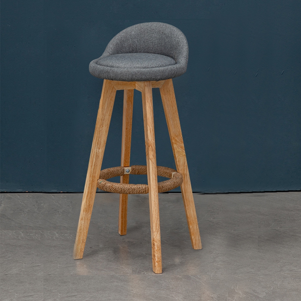 가죽 마이홈 원목바 의자 (83cm)