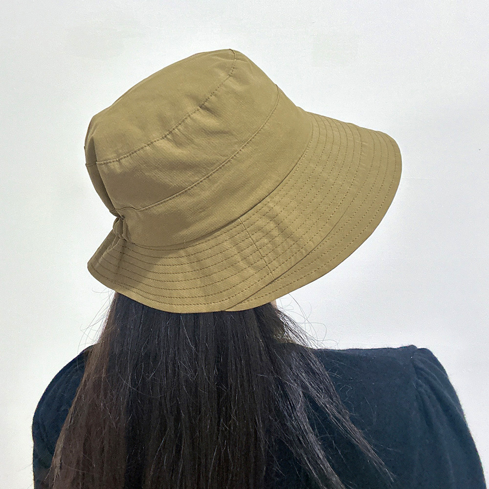 Oce 밴드 여성 넓은 챙 면 모자 카키브라운 넥커버 캡 썸머 버킷 햇 자외선 차단 썬캡