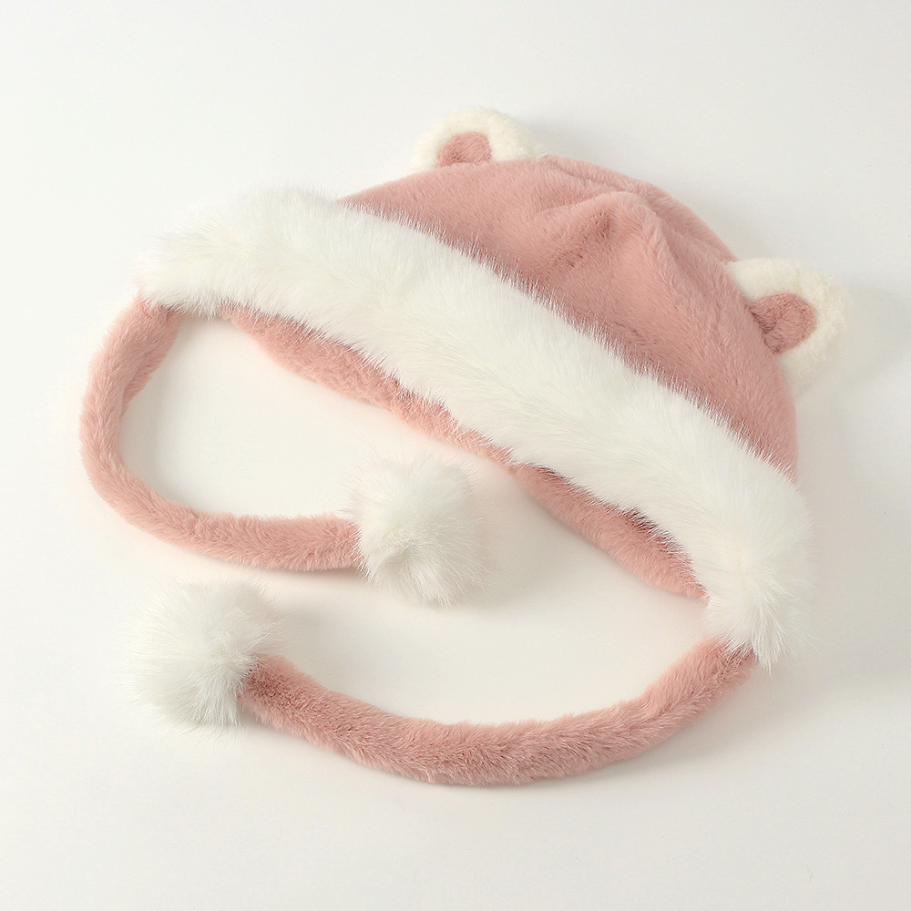 Oce 귀여운 따뜻한 귀덮개 털 모자 핑크 귀보온 이어 워머 귀덮는 모자