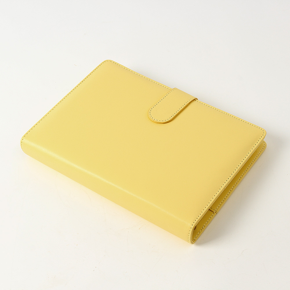 Oce 파스텔 노트형 다이어리 지갑 A5 레몬 양장 제본 스케쥴러  포켓 육공 다이어리