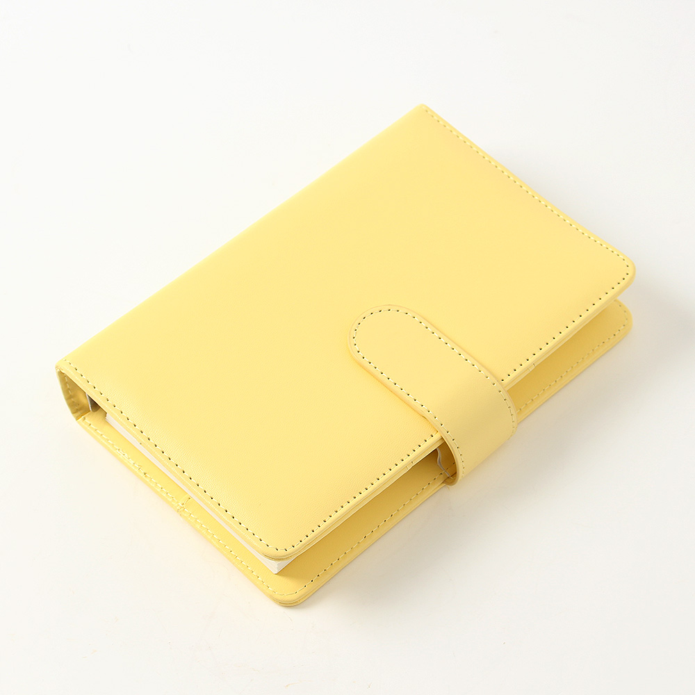 Oce 파스텔 노트형 다이어리 지갑 A6 레몬 포켓 유선 노트 업무용 다이어리 플래너 수첩
