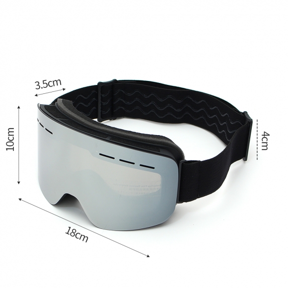 보더키어 반미러코팅 보드 스키 고글(실버)