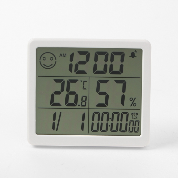 스마트 멀티 디지털시계 온습도계(화이트)