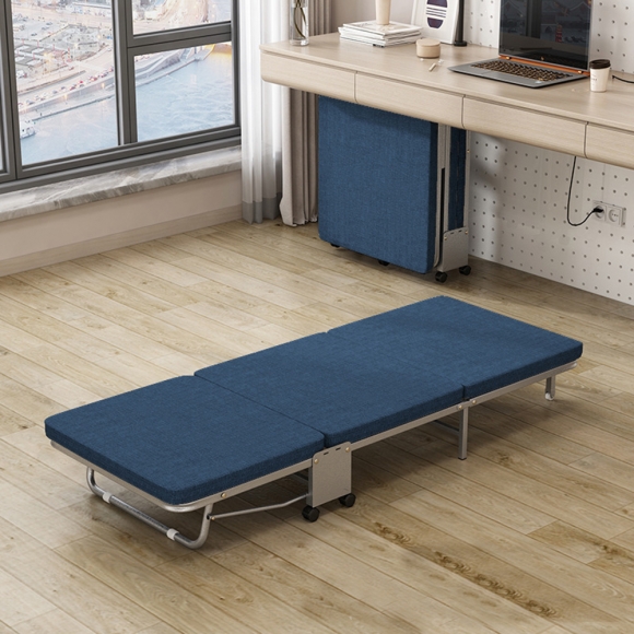 공간활용 접이식 침대(70cm) (블루)