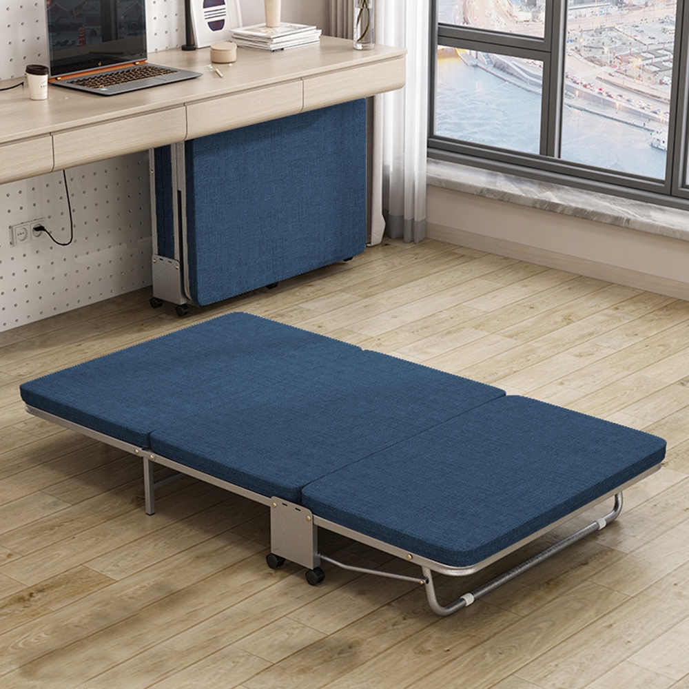 공간활용 접이식 침대(100cm) (블루)