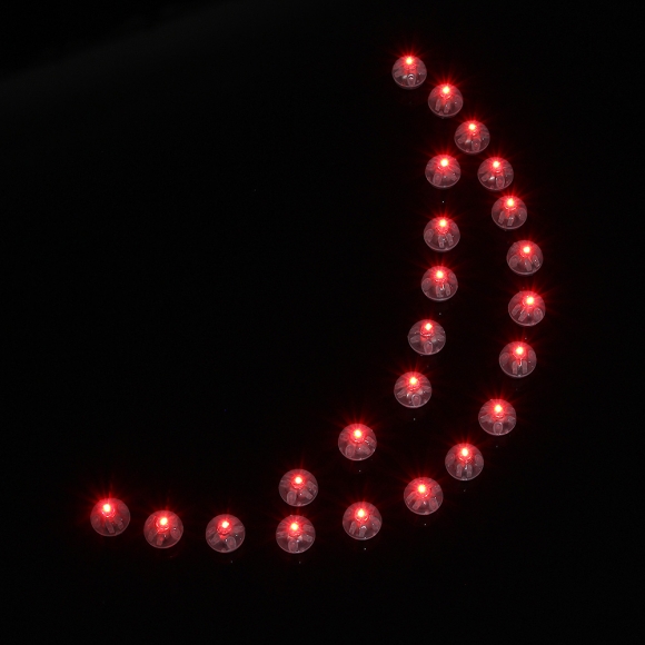 빛나는 파티 LED 볼 풍선 조명(레드) (50개입)