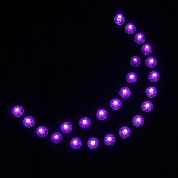 빛나는 파티 LED 볼 풍선 조명(퍼플) (50개입)
