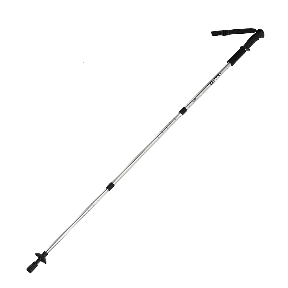 Oce 충격방지 접이식 경량 등산 지팡이 135cm 실버 트래킹 스틱 스포츠 등산스틱 스틸 막대