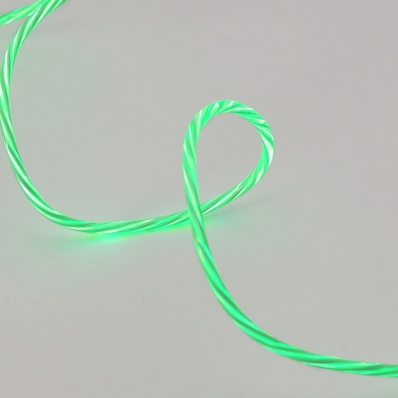 LED 발광 5핀 고속 충전케이블(1M) (그린)