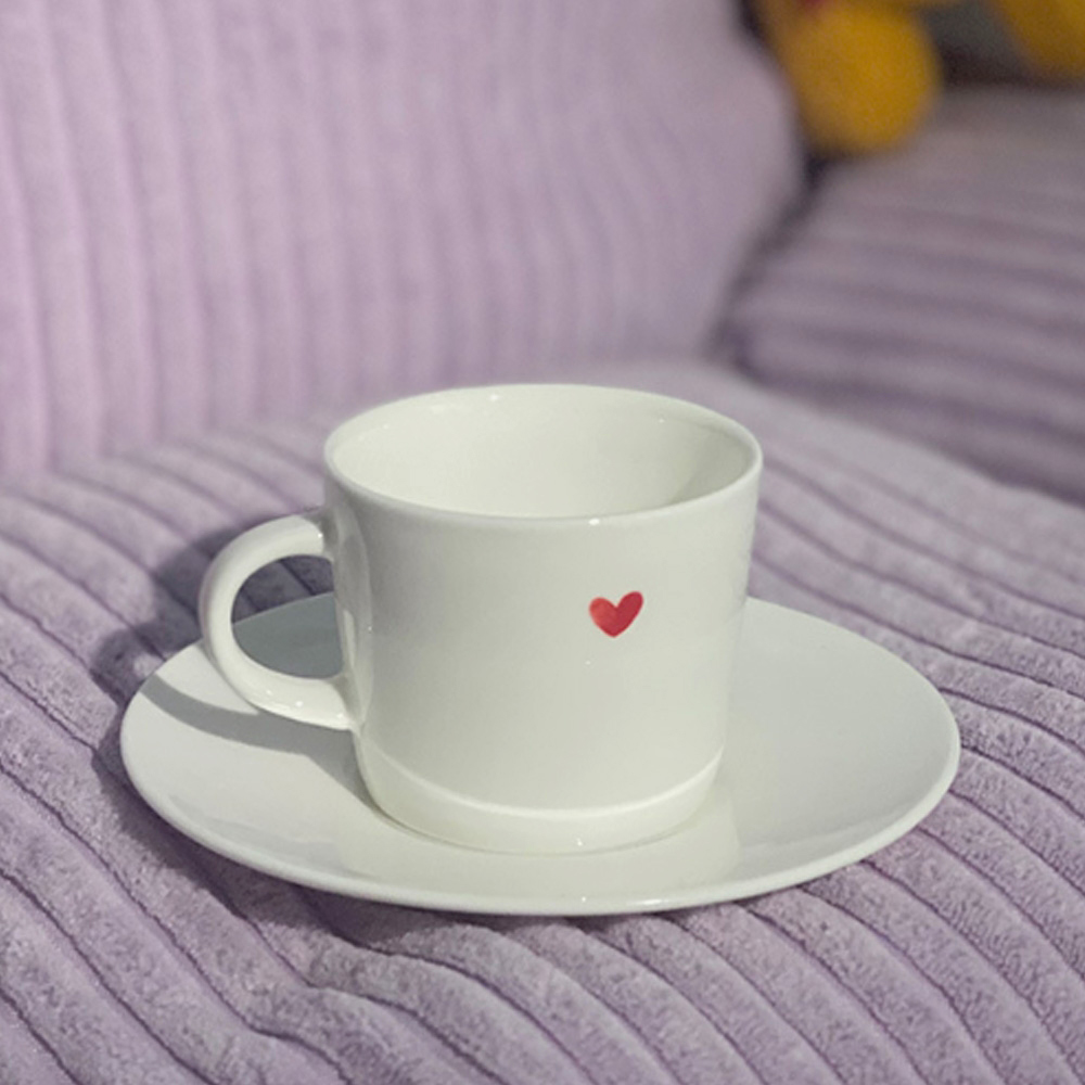 Oce 에스프레소 커피 컵 받침 set 100ml 예쁜 커피 컵 세라믹 카페 찻잔 에스프레소 잔