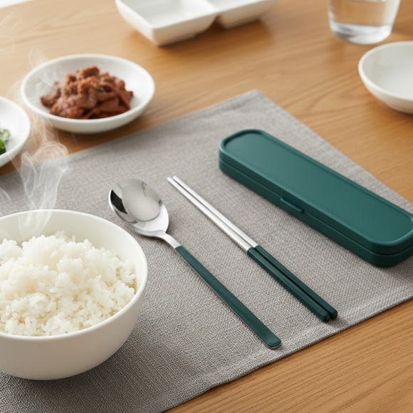 실버테이블 휴대용 수저세트(그린)