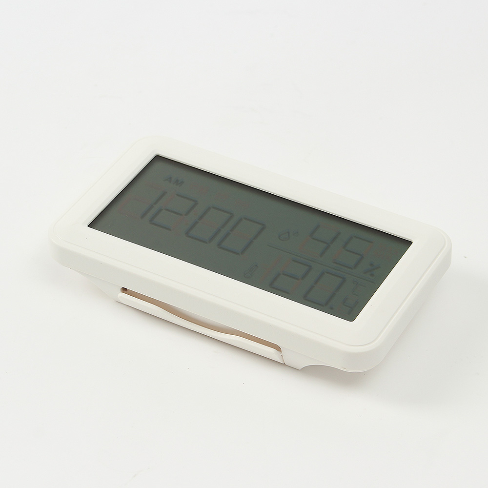 Oce 온습도 데스크 시계 디지털 탁상시계 화이트 스탠드 습온도계 스마트 탁상시계 벽걸이 달력 날짜
