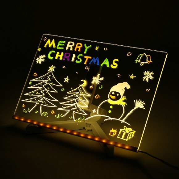 LED 아크릴 메모보드 무드등(마카 포함) (30x20cm)